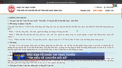 Bắc Kạn tổ chức thi trực tuyến “Tìm hiểu về chuyển đổi số”